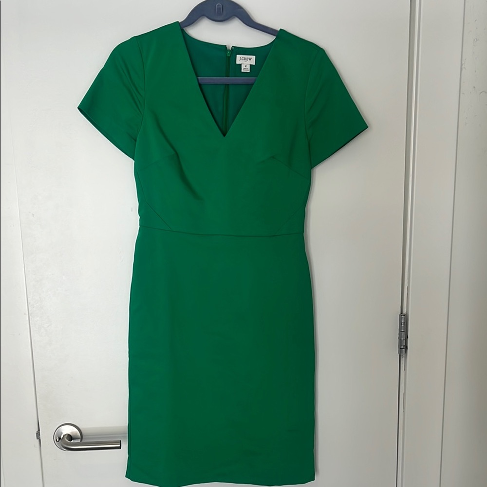 Green V-Neck Dress size 2